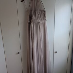 Amsale Taupe Maxi Dress